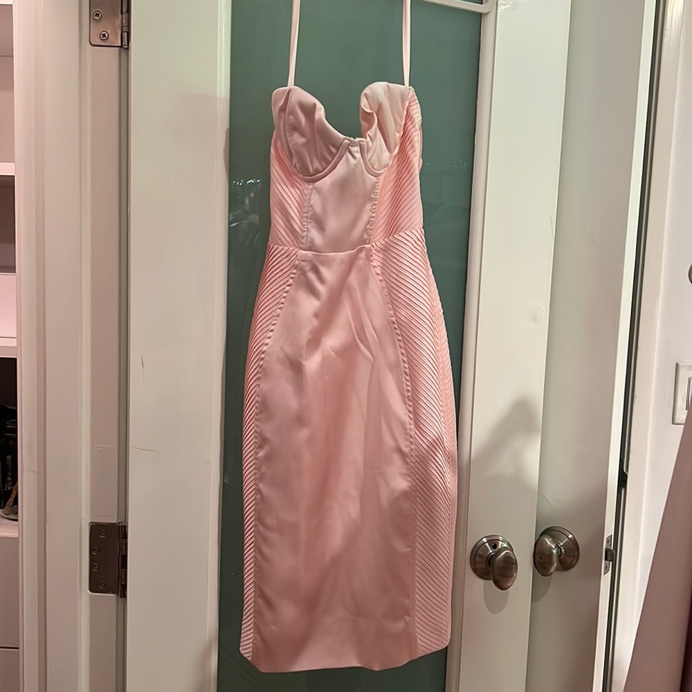 House of cb pink midi dress size xs